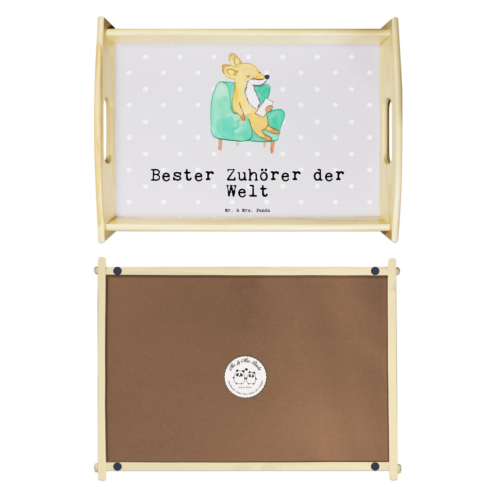 Serviertablett Fuchs Bester Zuhörer der Welt Serviertablett, Tablett, Holztablett, Küchentablett, Dekotablett, Frühstückstablett, für, Dankeschön, Geschenk, Schenken, Geburtstag, Geburtstagsgeschenk, Geschenkidee, Danke, Bedanken, Mitbringsel, Freude machen, Geschenktipp, Zuhörer, Freund, Freundin, offenes Ohr, Hilfsbereit, Hilfe