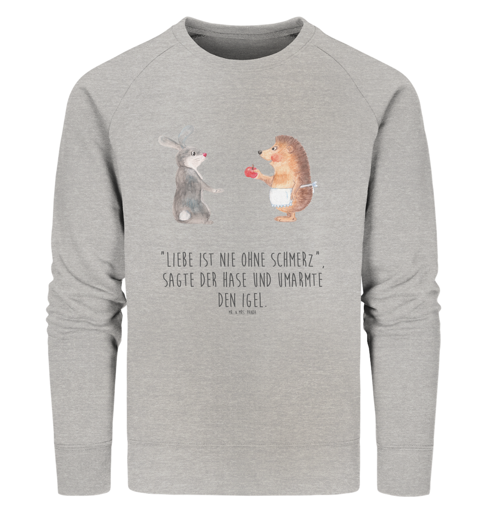 Organic Pullover Hase Igel Pullover, Pullover Männer, Pullover Frauen, Sweatshirt, Sweatshirt Männer, Sweatshirt Frauen, Unisex, Tiermotive, Gute Laune, lustige Sprüche, Tiere, Igel und Hase, Igel, Hase, Liebe Spruch, Liebeskummer Geschenk, Herzschmerz, Trösten, Trennungsschmerz, Spruch romantisch