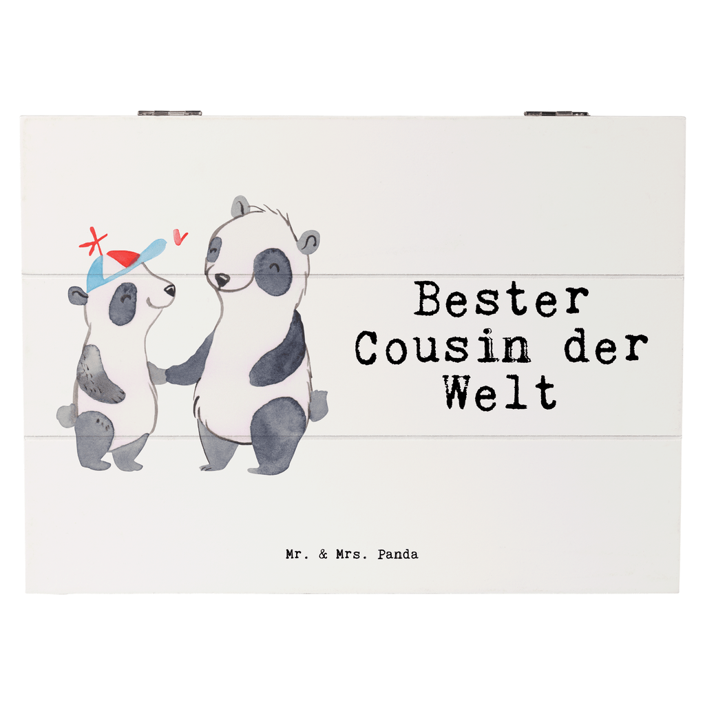 Holzkiste Panda Bester Cousin der Welt Holzkiste, Kiste, Schatzkiste, Truhe, Schatulle, XXL, Erinnerungsbox, Erinnerungskiste, Dekokiste, Aufbewahrungsbox, Geschenkbox, Geschenkdose, für, Dankeschön, Geschenk, Schenken, Geburtstag, Geburtstagsgeschenk, Geschenkidee, Danke, Bedanken, Mitbringsel, Freude machen, Geschenktipp, Cousin, Kousin, Vetter, Sohn von Onkel, Sohn von Tante, Familie, Verwandtschaft, Cousine