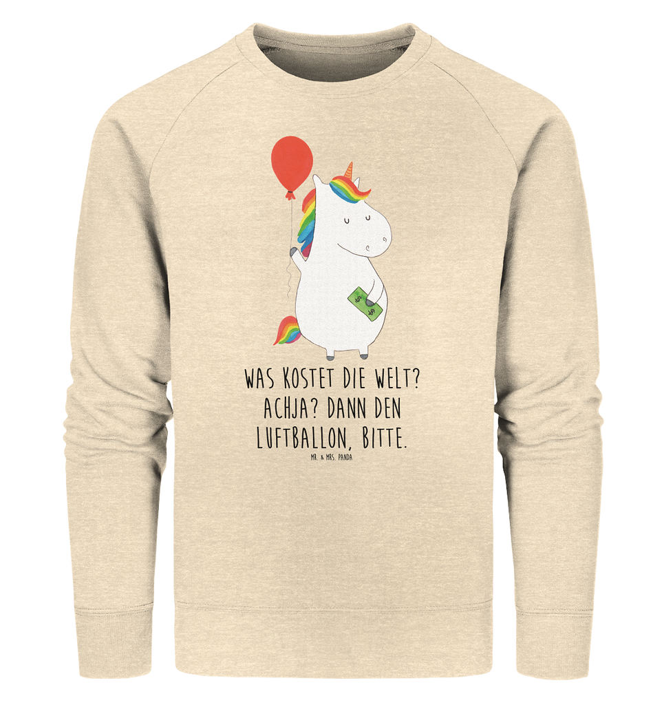 Organic Pullover Einhorn Luftballon Pullover, Pullover Männer, Pullover Frauen, Sweatshirt, Sweatshirt Männer, Sweatshirt Frauen, Unisex, Einhorn, Einhörner, Einhorn Deko, Pegasus, Unicorn, Luftballon, Geld, Lebenslust, Freude, Geschenk, Freundin