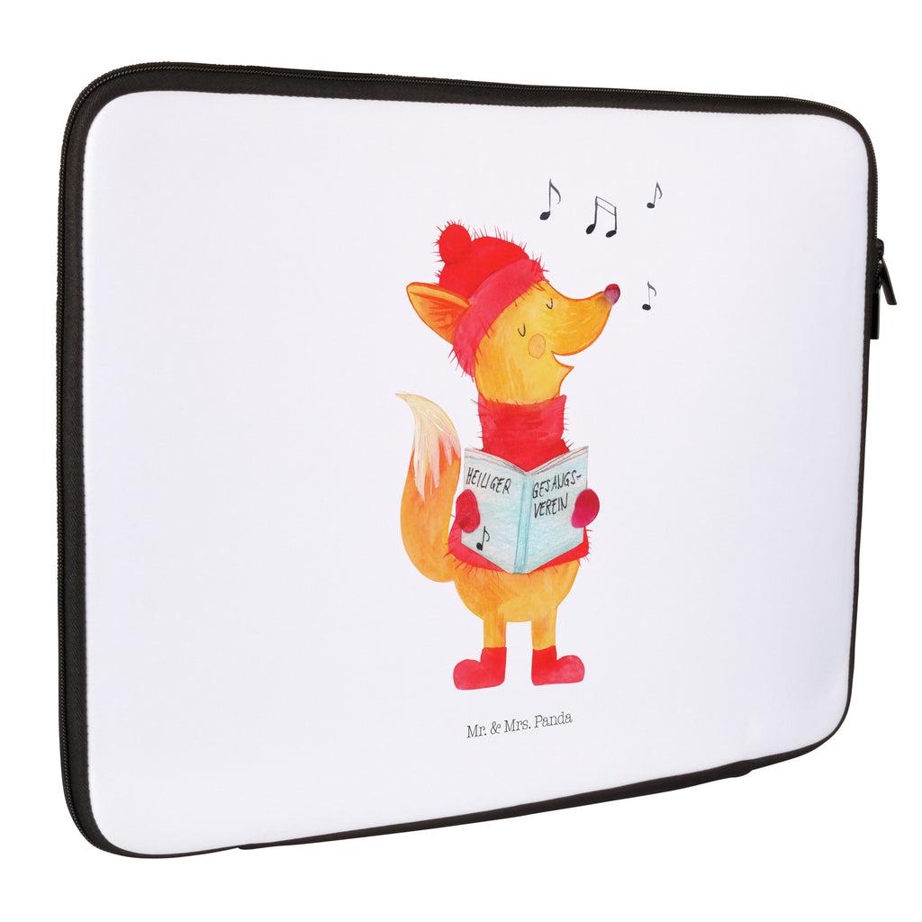 Notebook Tasche Fuchs Sänger Notebook Tasche, Laptop, Computertasche, Tasche, Notebook-Tasche, Notebook-Reisehülle, Notebook Schutz, Winter, Weihnachten, Weihnachtsdeko, Nikolaus, Advent, Heiligabend, Wintermotiv, Fuchs, Füchse, Sänger, Geschenk Sänger, Singen, Weihnachtslieder