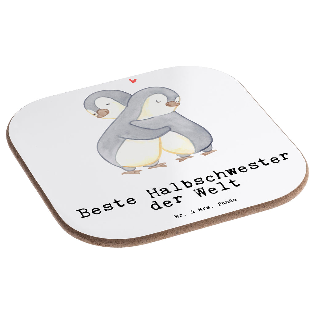 Quadratische Untersetzer Pinguin Beste Halbschwester der Welt Untersetzer, Bierdeckel, Glasuntersetzer, Untersetzer Gläser, Getränkeuntersetzer, Untersetzer aus Holz, Untersetzer für Gläser, Korkuntersetzer, Untersetzer Holz, Holzuntersetzer, Tassen Untersetzer, Untersetzer Design, für, Dankeschön, Geschenk, Schenken, Geburtstag, Geburtstagsgeschenk, Geschenkidee, Danke, Bedanken, Mitbringsel, Freude machen, Geschenktipp, Halbschwester, Stiefschwester, Stiefgeschwister, Schwestern, Schwester, Geschwister, Schwesterherz, Sister, Familie, Kleinigkeit, Beste, Tochter, Liebe, Kinder