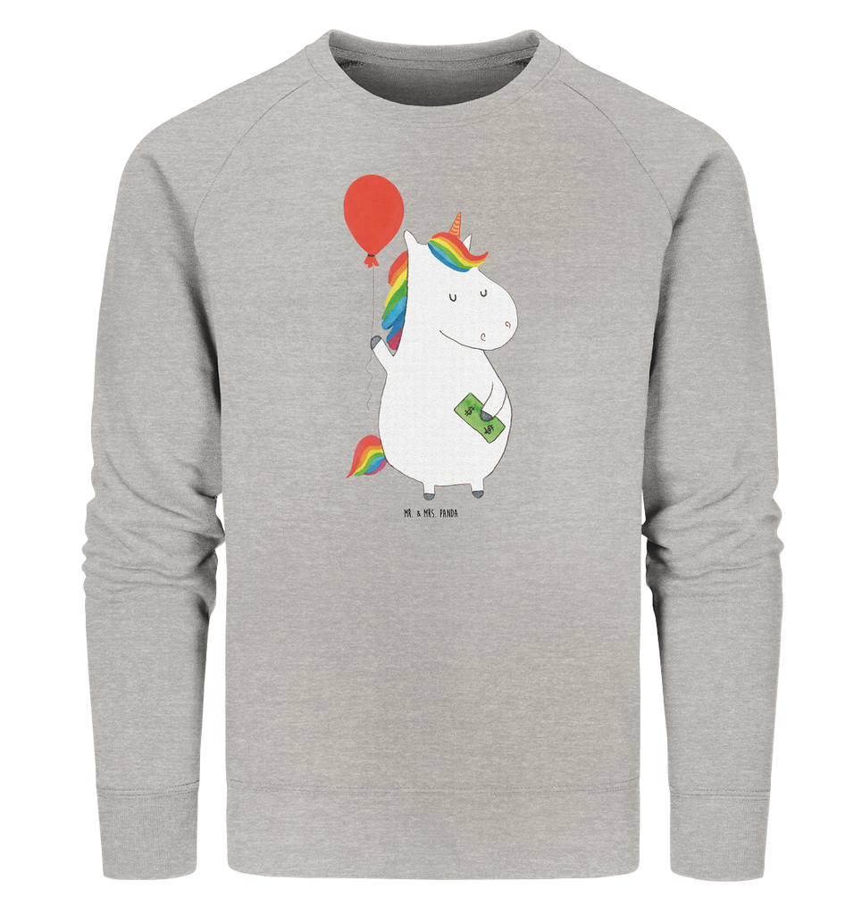 Organic Pullover Einhorn Luftballon Pullover, Pullover Männer, Pullover Frauen, Sweatshirt, Sweatshirt Männer, Sweatshirt Frauen, Unisex, Einhorn, Einhörner, Einhorn Deko, Pegasus, Unicorn, Luftballon, Geld, Lebenslust, Freude, Geschenk, Freundin