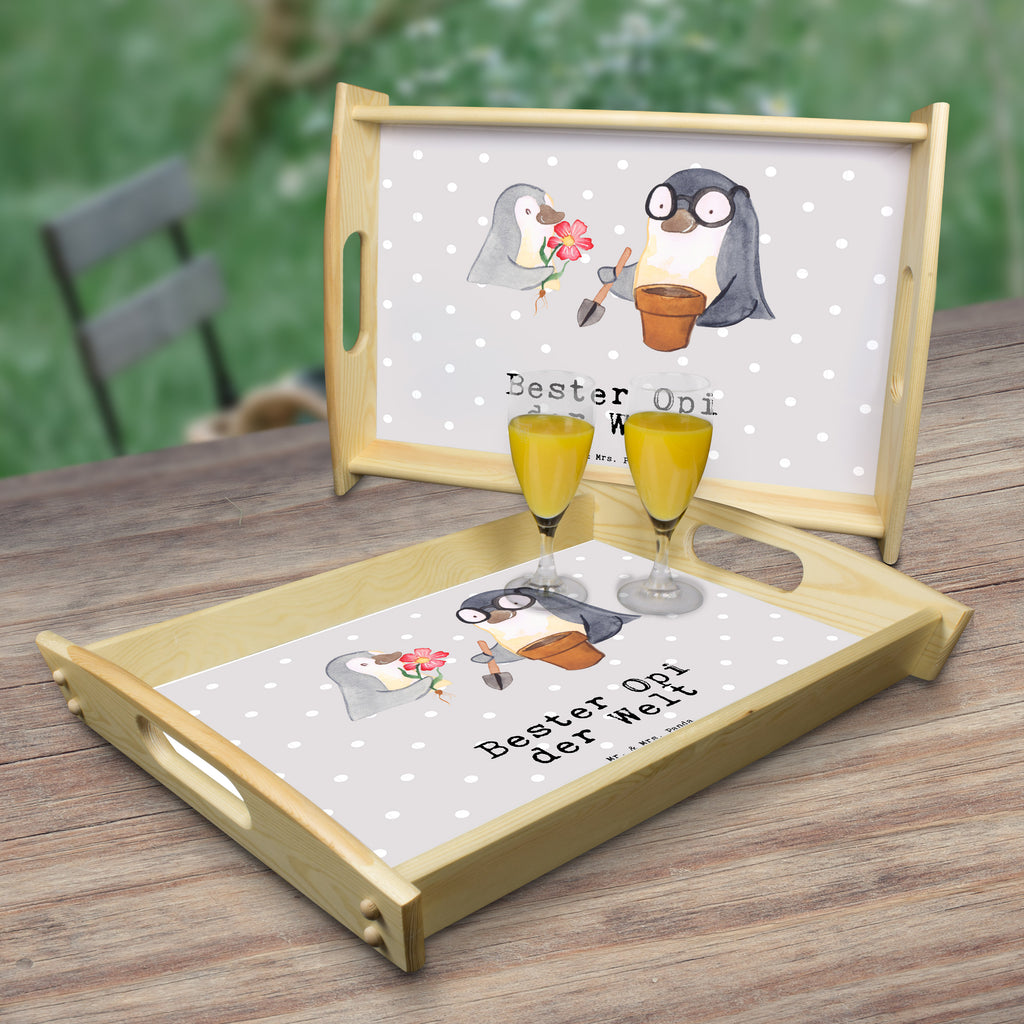 Serviertablett Pinguin Bester Opi der Welt Serviertablett, Tablett, Holztablett, Küchentablett, Dekotablett, Frühstückstablett, für, Dankeschön, Geschenk, Schenken, Geburtstag, Geburtstagsgeschenk, Geschenkidee, Danke, Bedanken, Mitbringsel, Freude machen, Geschenktipp, Großvater, Grossvater, Opa, Opi. Großpapa, Großeltern, Nichte, Neffe, Kleinigkeit, Oppa, Oppi, Bester