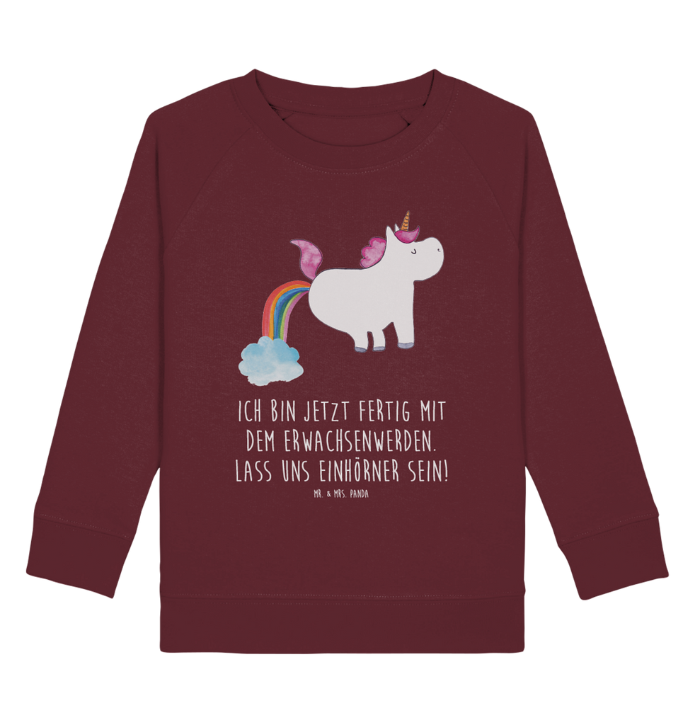 Organic Kinder Pullover Einhorn Pupsend Kinder Pullover, Kinder Sweatshirt, Jungen, Mädchen, Einhorn, Einhörner, Einhorn Deko, Pegasus, Unicorn, Pups, Regenbogen, Glitzer, Einhornpower, Erwachsenwerden, Spaß, lustig, Freundin