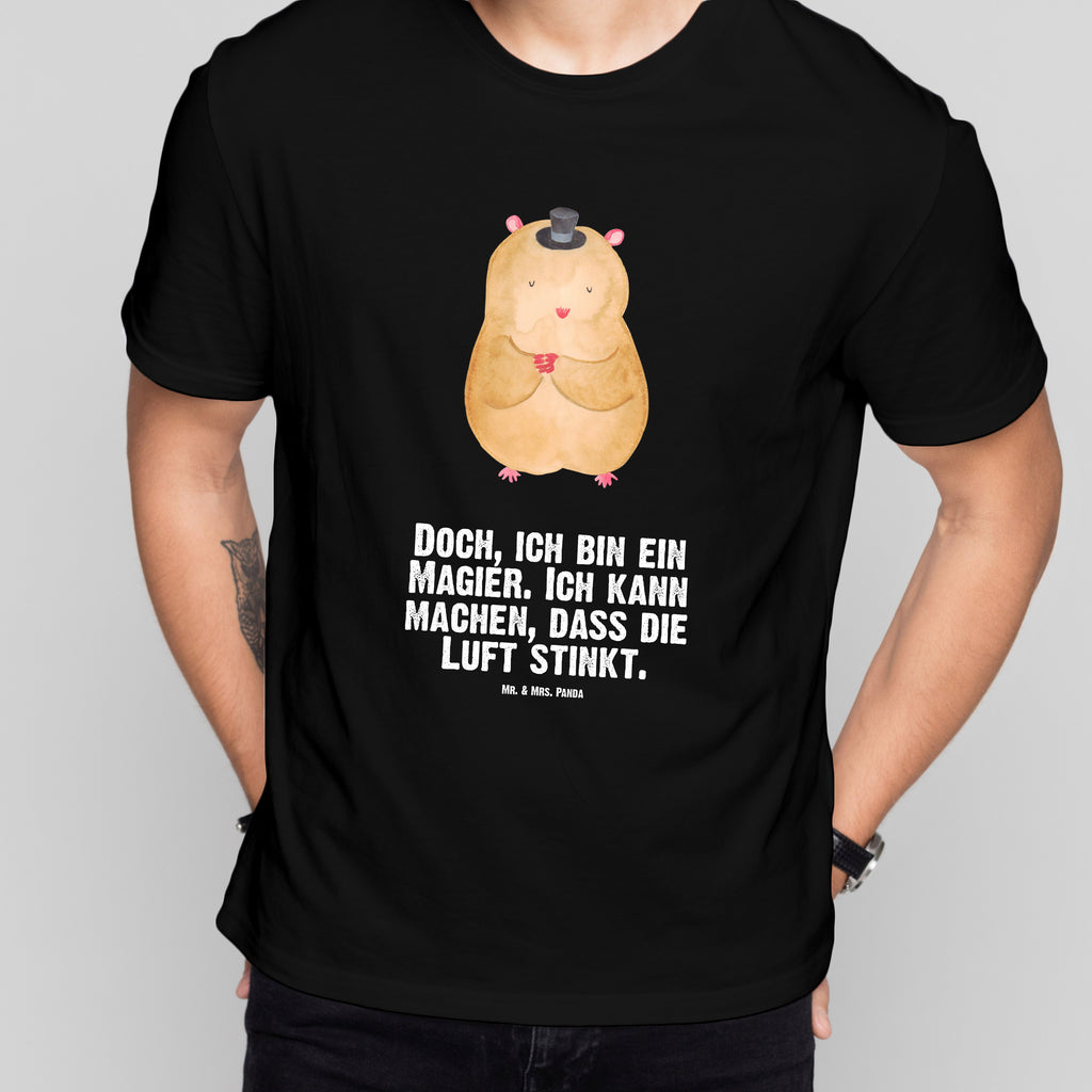 T-Shirt Standard Hamster mit Hut T-Shirt, Shirt, Tshirt, Lustiges T-Shirt, T-Shirt mit Spruch, Party, Junggesellenabschied, Jubiläum, Geburstag, Herrn, Damen, Männer, Frauen, Schlafshirt, Nachthemd, Sprüche, Tiermotive, Gute Laune, lustige Sprüche, Tiere, Hamster, Hut, Magier, Zylinder, Zwerghamster, Zauberer