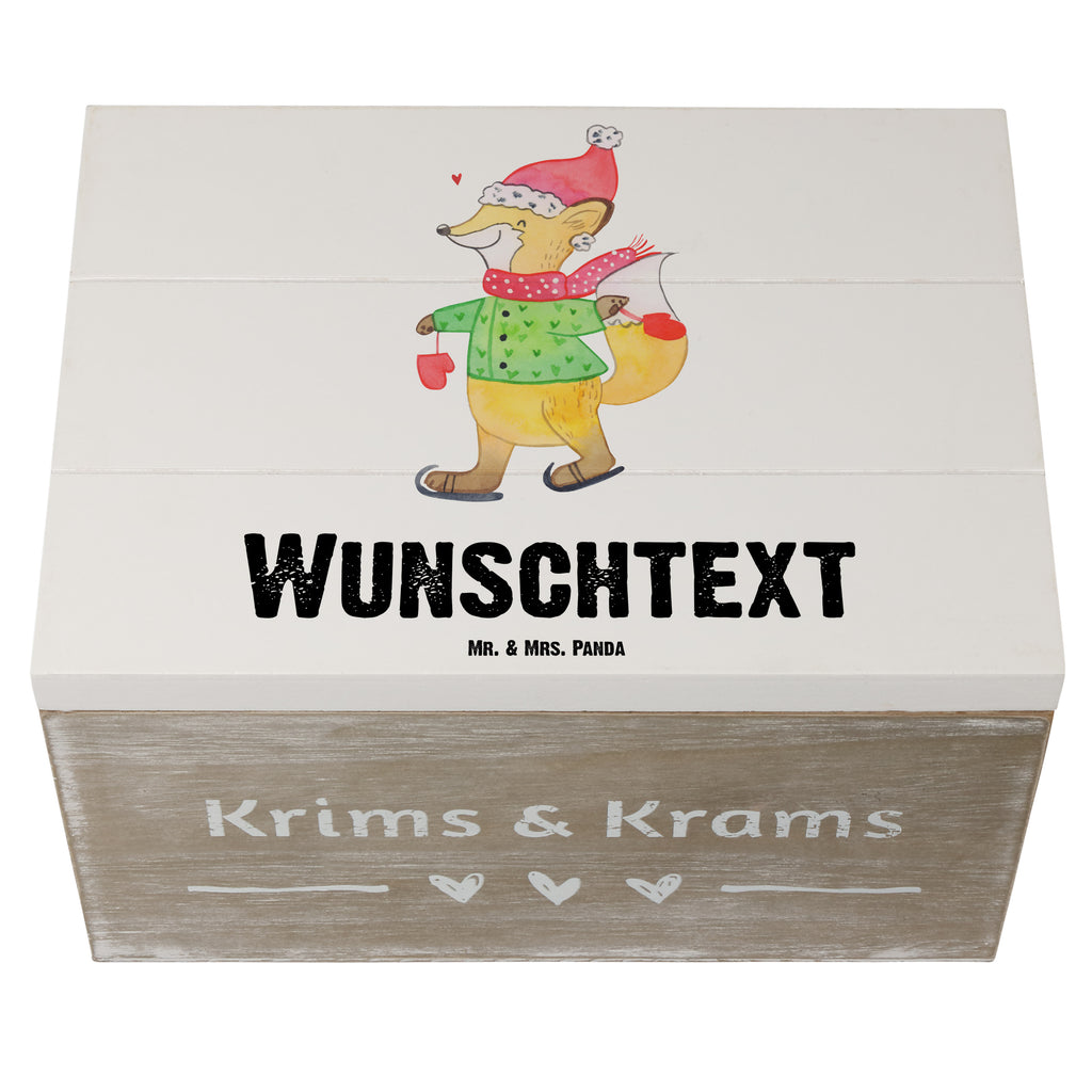 Personalisierte Holzkiste Fuchs  Schlittschuhe Holzkiste mit Namen, Kiste mit Namen, Schatzkiste mit Namen, Truhe mit Namen, Schatulle mit Namen, Erinnerungsbox mit Namen, Erinnerungskiste, mit Namen, Dekokiste mit Namen, Aufbewahrungsbox mit Namen, Holzkiste Personalisiert, Kiste Personalisiert, Schatzkiste Personalisiert, Truhe Personalisiert, Schatulle Personalisiert, Erinnerungsbox Personalisiert, Erinnerungskiste Personalisiert, Dekokiste Personalisiert, Aufbewahrungsbox Personalisiert, Geschenkbox personalisiert, GEschenkdose personalisiert, Winter, Weihnachten, Weihnachtsdeko, Nikolaus, Advent, Heiligabend, Wintermotiv, Weihnachtsmann, Weihnachtstage, Weihnachtsbaum, Tannenbaum, Weihnachtszeit