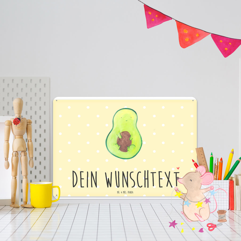 Personalisiertes Blechschild Avocado Kern Blechschild, Metallschild, Geschenk Schild, Schild, Magnet-Metall-Schild, Deko Schild, Wandschild, Wand-Dekoration, Türschild, Avocado, Veggie, Vegan, Gesund, Avokado, Avocadokern, Kern, Pflanze, Spruch Leben