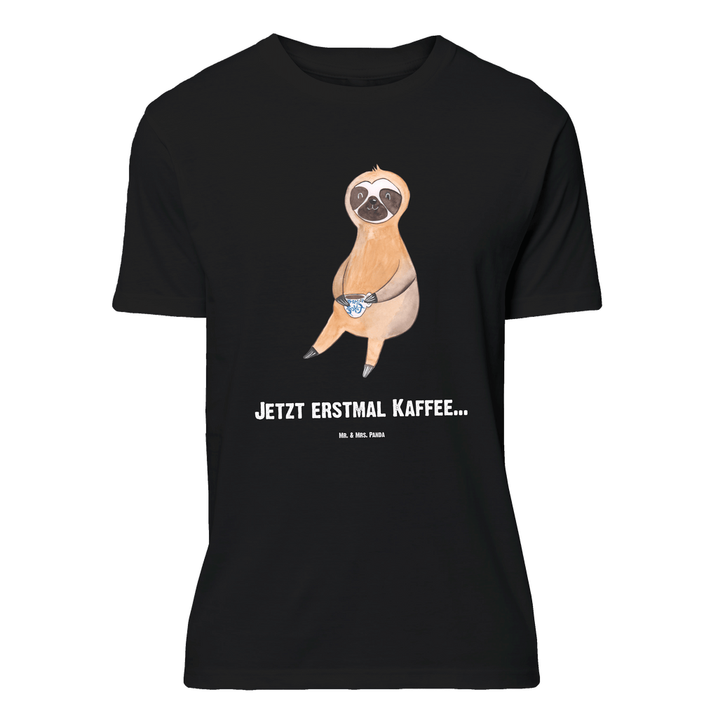 Personalisiertes T-Shirt Faultier Kaffee T-Shirt Personalisiert, T-Shirt mit Namen, T-Shirt mit Aufruck, Männer, Frauen, Wunschtext, Bedrucken, Faultier, Faultier Geschenk, Faultier Deko, Faultiere, faul, Lieblingstier, Kaffee, erster Kaffee, Morgenmuffel, Frühaufsteher, Kaffeetasse, Genießer, Coffee, Kaffeegetränk