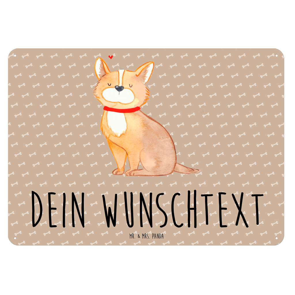 Personalisiertes Blechschild Hund Glück Blechschild, Metallschild, Geschenk Schild, Schild, Magnet-Metall-Schild, Deko Schild, Wandschild, Wand-Dekoration, Türschild, Hund, Hundemotiv, Haustier, Hunderasse, Tierliebhaber, Hundebesitzer, Sprüche, Corgie, Hundeliebe, Spruch, Hundemama, Liebe