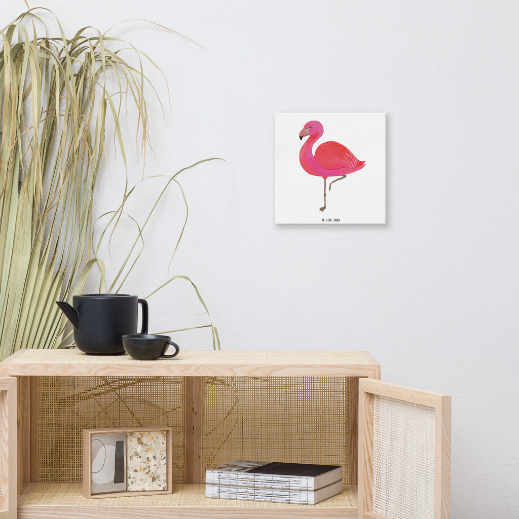 Leinwand Bild Flamingo Classic Leinwand, Bild, Kunstdruck, Wanddeko, Dekoration, Flamingo, Einzigartig, Selbstliebe, Stolz, ich, für mich, Spruch, Freundin, Freundinnen, Außenseiter, Sohn, Tochter, Geschwister