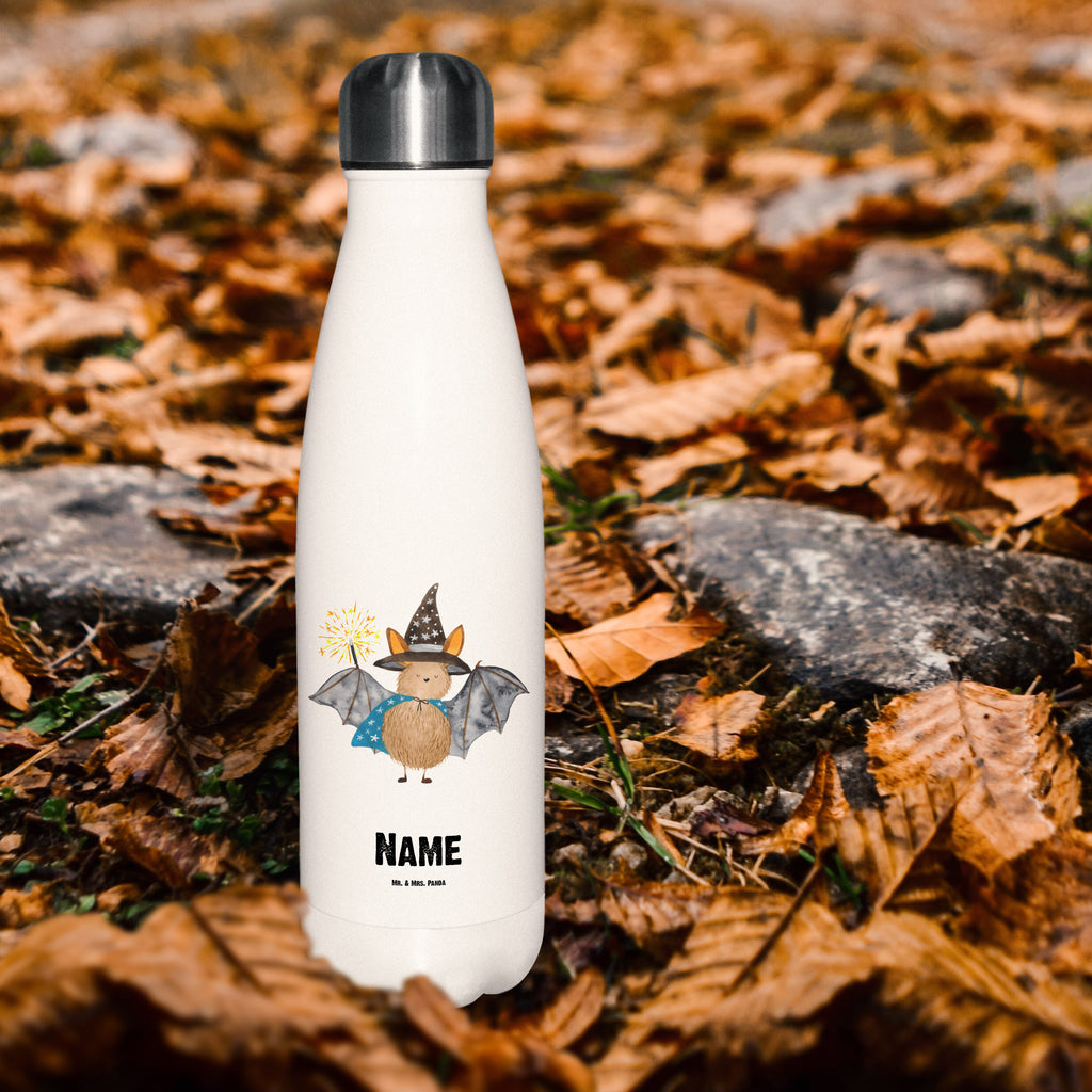 Personalisierte Thermosflasche Fledermaus Zauberer Personalisierte Isolierflasche, Personalisierte Thermoflasche, Personalisierte Trinkflasche, Trinkflasche Mit Namen, Wunschname, Bedrucken, Namensflasche, Tiermotive, Gute Laune, lustige Sprüche, Tiere, Fledermaus, Fledermäuse, Zauberer, Magier, Frauen, reinsteigern