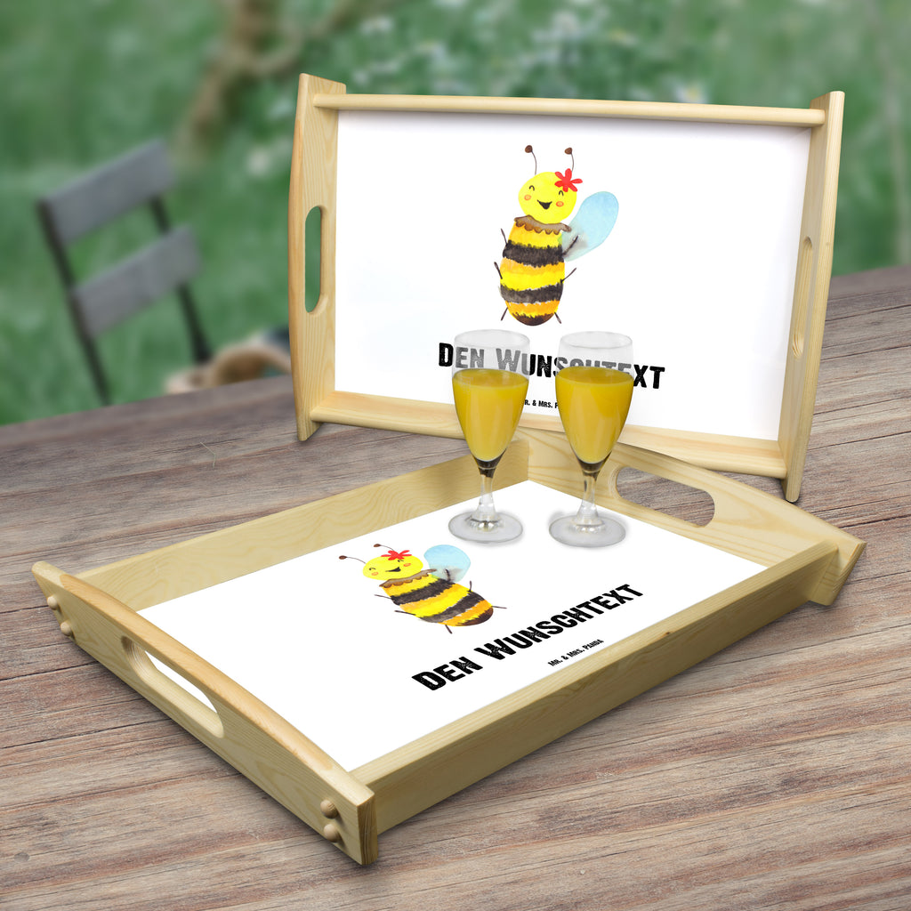 Personalisiertes Serviertablett Biene Happy Personalisiertes Serviertablett, Personalisiertes Tablett, Personalisiertes Holztablett, Personalisiertes Küchentablett, Personalisiertes Dekotablett, Personalisiertes Frühstückstablett, Serviertablett mit Namen, Tablett mit Namen, Biene, Wespe, Hummel