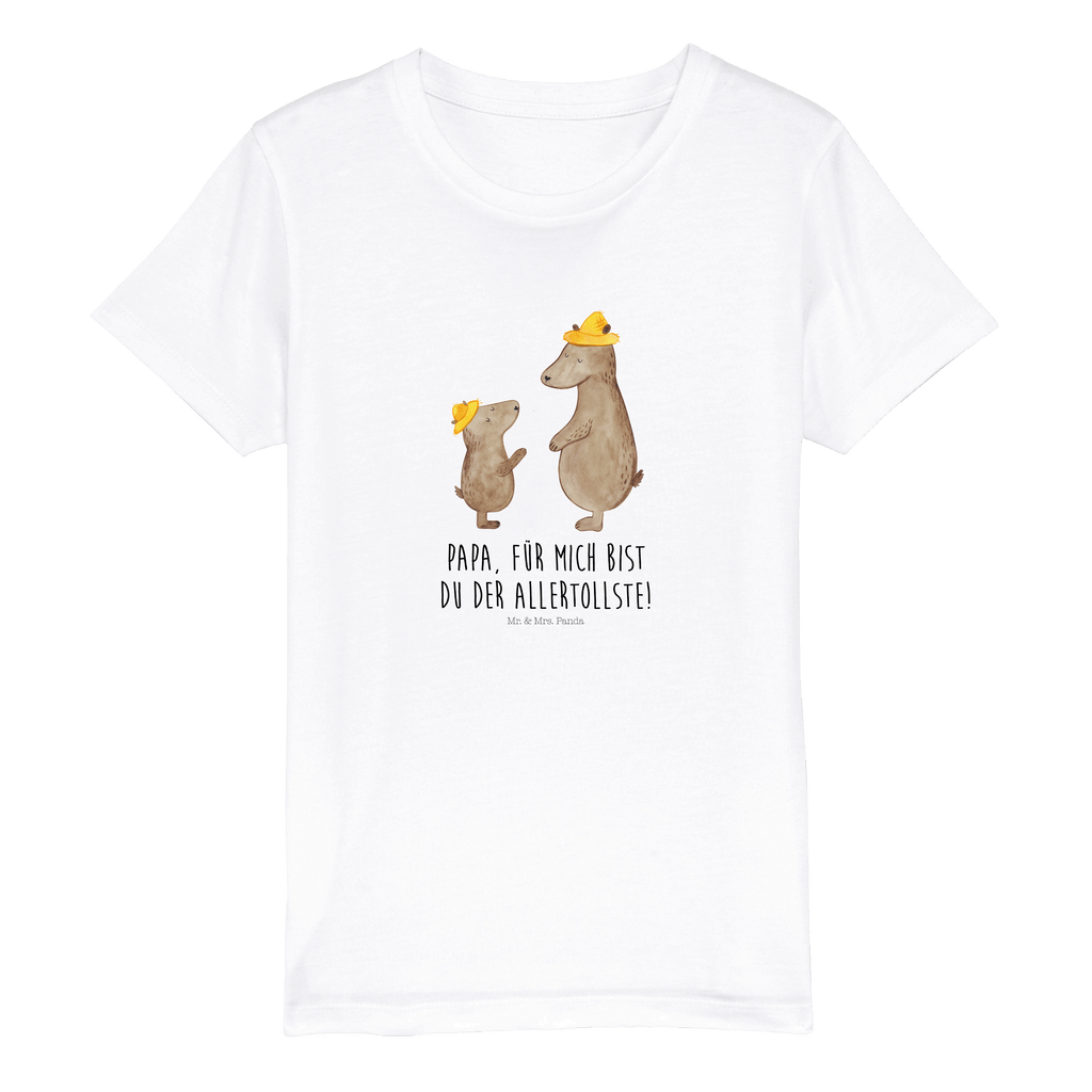 Organic Kinder T-Shirt Bären mit Hut Kinder T-Shirt, Kinder T-Shirt Mädchen, Kinder T-Shirt Jungen, Familie, Vatertag, Muttertag, Bruder, Schwester, Mama, Papa, Oma, Opa, Bär, Bären, Vater, Papi, Paps, Dad, Daddy, Lieblingsmensch, Sohn, Söhne, Kind, Kinder, Vater-Sohn, Family, Vorbild