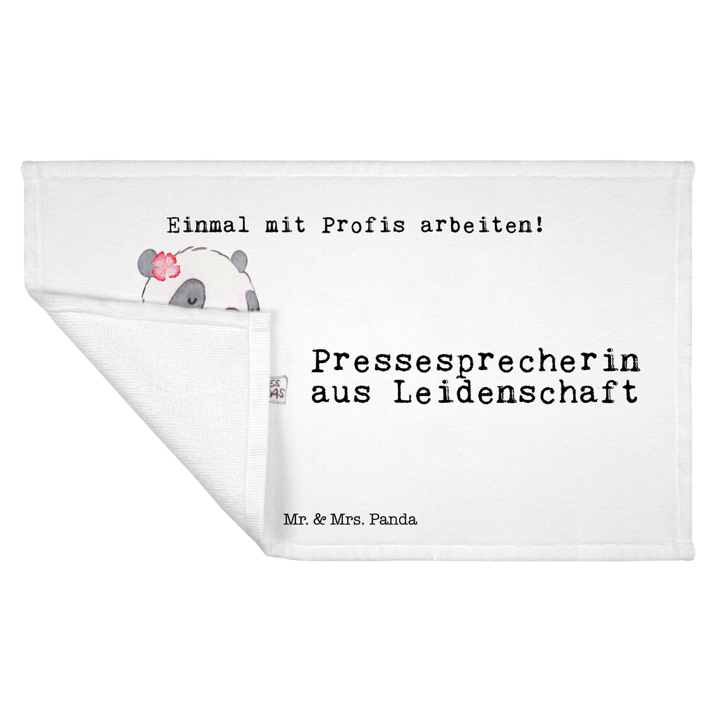 Handtuch Pressesprecherin aus Leidenschaft Gästetuch, Reisehandtuch, Sport Handtuch, Frottier, Kinder Handtuch, Beruf, Ausbildung, Jubiläum, Abschied, Rente, Kollege, Kollegin, Geschenk, Schenken, Arbeitskollege, Mitarbeiter, Firma, Danke, Dankeschön