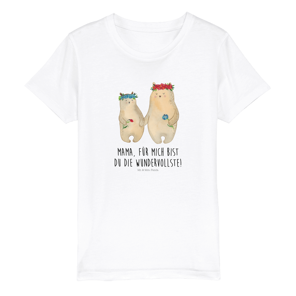 Organic Kinder T-Shirt Bären mit Blumenkranz Kinder T-Shirt, Kinder T-Shirt Mädchen, Kinder T-Shirt Jungen, Familie, Vatertag, Muttertag, Bruder, Schwester, Mama, Papa, Oma, Opa, Bär, Bären, Mutter, Mutti, Mami, Lieblingsmensch, Lieblingsmama, beste Mutter, weltbeste Mama, Geschenk Mama. Muttertag, Tochter, Kind, Kinder, Töchter, Family, Vorbild