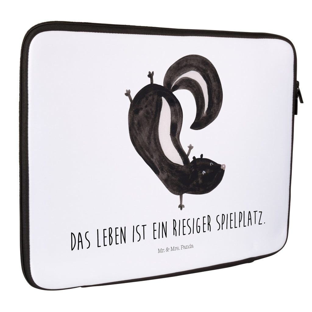 Notebook Tasche Stinktier Handstand Notebook Tasche, Laptop, Computertasche, Tasche, Notebook-Tasche, Notebook-Reisehülle, Notebook Schutz, Stinktier, Skunk, Wildtier, Raubtier, Stinker, Stinki, Spielplatz, verpielt, Kind