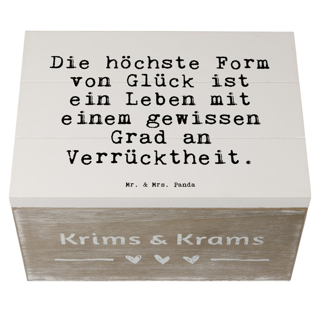 Holzkiste Sprüche und Zitate Die höchste Form von Glück ist ein Leben mit einem gewissen Grad an Verrücktheit. Holzkiste, Kiste, Schatzkiste, Truhe, Schatulle, XXL, Erinnerungsbox, Erinnerungskiste, Dekokiste, Aufbewahrungsbox, Geschenkbox, Geschenkdose, Spruch, Sprüche, lustige Sprüche, Weisheiten, Zitate, Spruch Geschenke, Spruch Sprüche Weisheiten Zitate Lustig Weisheit Worte