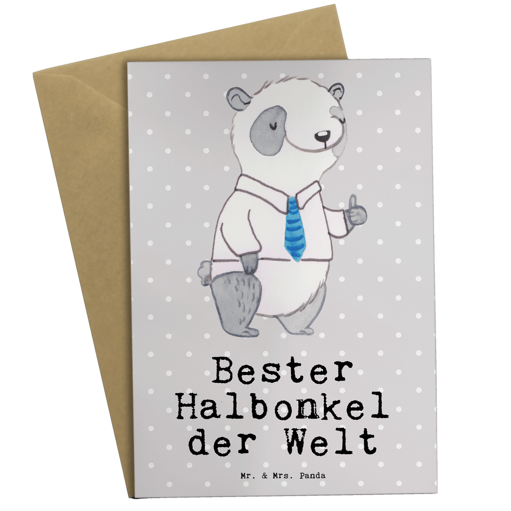 Grußkarte Panda Bester Halbonkel der Welt Grußkarte, Klappkarte, Einladungskarte, Glückwunschkarte, Hochzeitskarte, Geburtstagskarte, Karte, Ansichtskarten, für, Dankeschön, Geschenk, Schenken, Geburtstag, Geburtstagsgeschenk, Geschenkidee, Danke, Bedanken, Mitbringsel, Freude machen, Geschenktipp, Onkel, bester Onkel, Halbonkel, Stiefonkel, Stief, Stiefgeschwister, Familie, Kleinigkeit