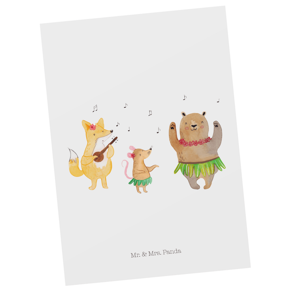 Postkarte Waldtiere Aloha Postkarte, Karte, Geschenkkarte, Grußkarte, Einladung, Ansichtskarte, Geburtstagskarte, Einladungskarte, Dankeskarte, Ansichtskarten, Einladung Geburtstag, Einladungskarten Geburtstag, Tiermotive, Gute Laune, lustige Sprüche, Tiere, Wald, Waldtiere, Musik, Aloha, Bär, Hase, Igel, Tanzen, Leben, Lachen