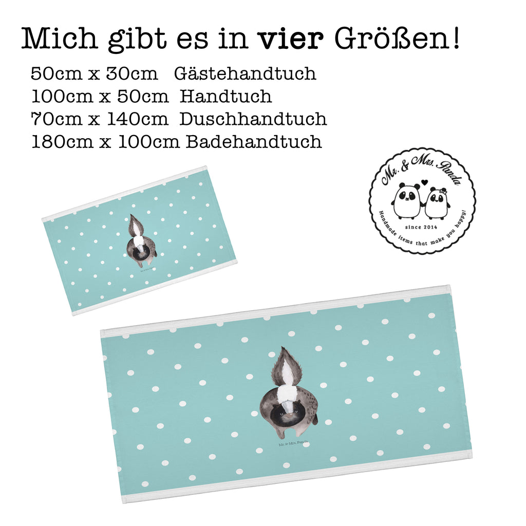 Handtuch Stinktier Angriff Gästetuch, Reisehandtuch, Sport Handtuch, Frottier, Kinder Handtuch, Stinktier, Skunk, Wildtier, Raubtier, Stinker, Stinki, wütend, Drohung