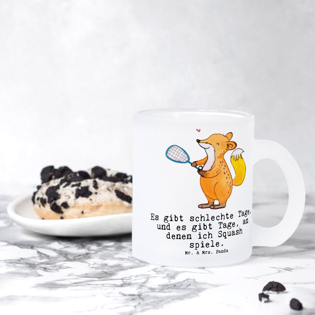 Teetasse Fuchs Squash spielen Tage Teetasse, Teeglas, Teebecher, Tasse mit Henkel, Tasse, Glas Teetasse, Teetasse aus Glas, Geschenk, Sport, Sportart, Hobby, Schenken, Danke, Dankeschön, Auszeichnung, Gewinn, Sportler, Squash spielen, Squashhalle, Ballsport