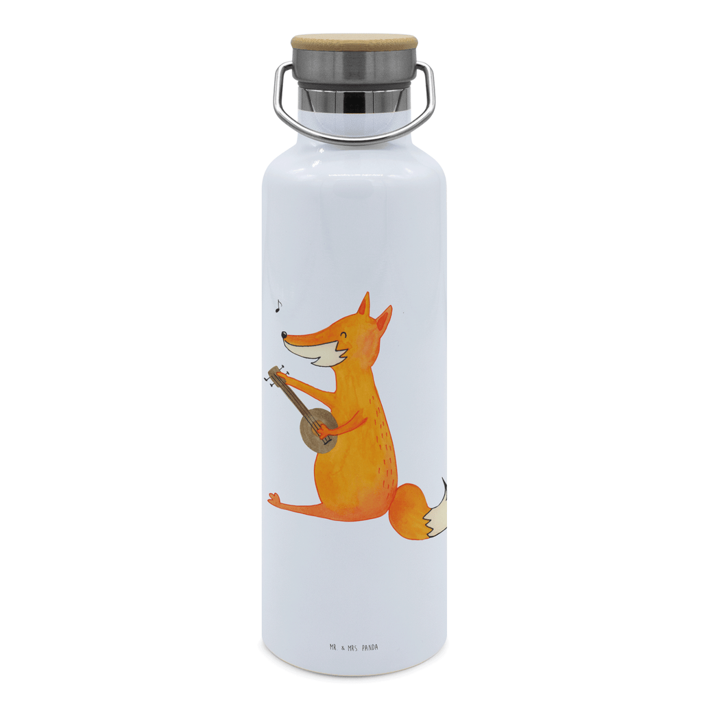 Trinkflasche Fuchs Gitarre Thermosflasche, Isolierflasche, Edelstahl, Trinkflasche, isoliert, Wamrhaltefunktion, Sportflasche, Flasche zum Sport, Sportlerflasche, Fuchs, Füchse, Geschenk Musiker, Musik Spruch, Musikerin, Sänger, Sängerin, Gitarre