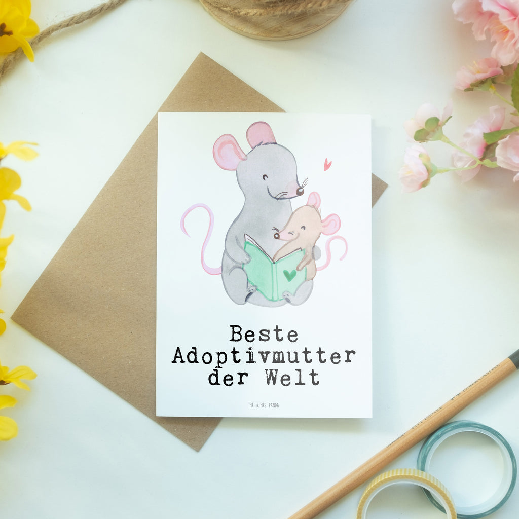 Grußkarte Maus Beste Adoptivmutter der Welt Grußkarte, Klappkarte, Einladungskarte, Glückwunschkarte, Hochzeitskarte, Geburtstagskarte, Karte, Ansichtskarten, für, Dankeschön, Geschenk, Schenken, Geburtstag, Geburtstagsgeschenk, Geschenkidee, Danke, Bedanken, Mitbringsel, Freude machen, Geschenktipp, Adoptivmutter, Adoptivmama, adoptiert, Mama, Mami, Mutter, Muttertag, Mutti, Ma, Tochter, Sohn, Beste Mama, Beste, Supermama