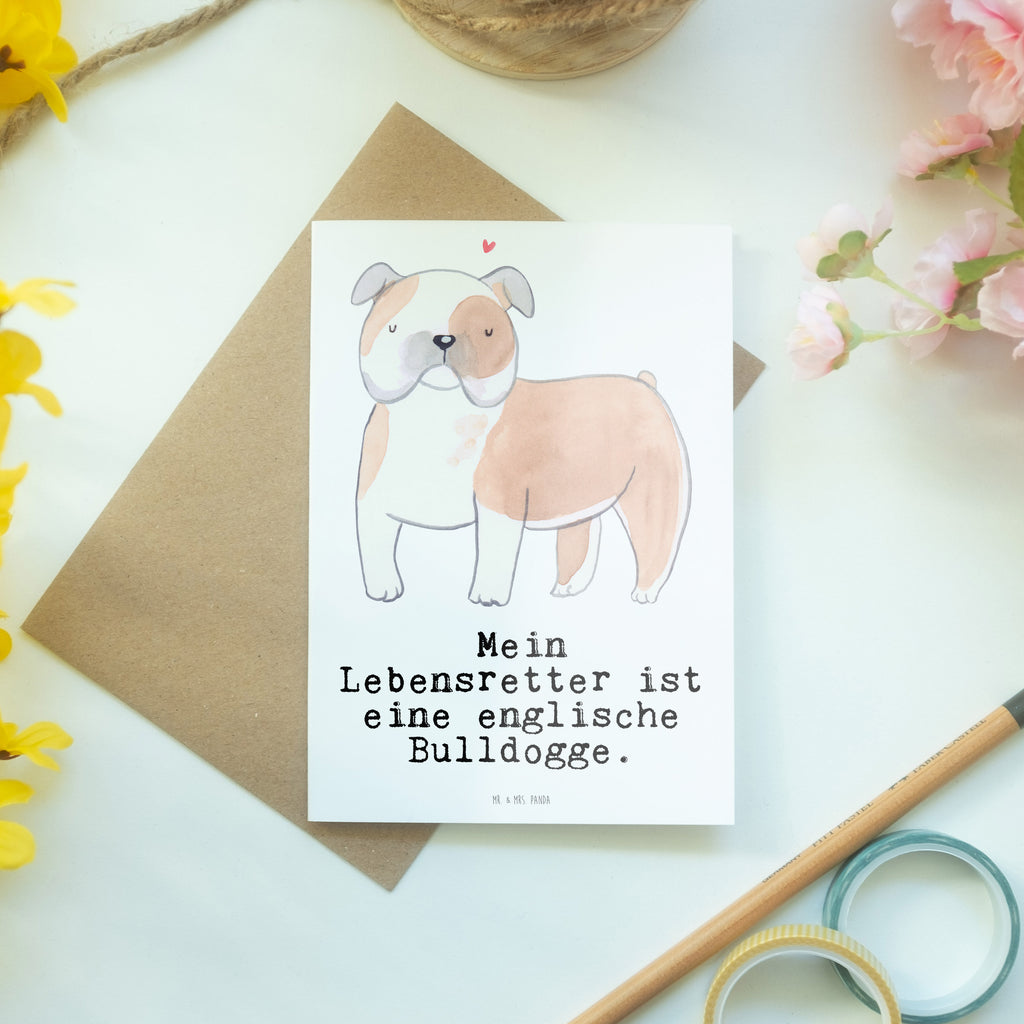 Grußkarte Englische Bulldogge Lebensretter Grußkarte, Klappkarte, Einladungskarte, Glückwunschkarte, Hochzeitskarte, Geburtstagskarte, Karte, Ansichtskarten, Hund, Hunderasse, Rassehund, Hundebesitzer, Geschenk, Tierfreund, Schenken, Welpe, Englische Bulldogge, English Bulldog