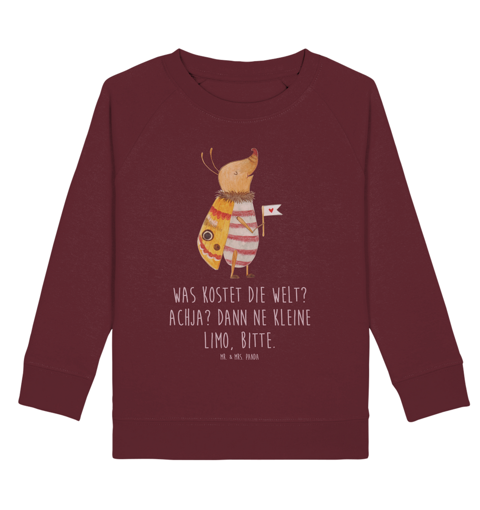 Organic Kinder Pullover Nachtfalter mit Fähnchen Kinder Pullover, Kinder Sweatshirt, Jungen, Mädchen, Tiermotive, Gute Laune, lustige Sprüche, Tiere, Nachtfalter, Käfer, Spruch lustig, Spruch witzig, süß, niedlich, Küche Deko, Was kostet die Welt