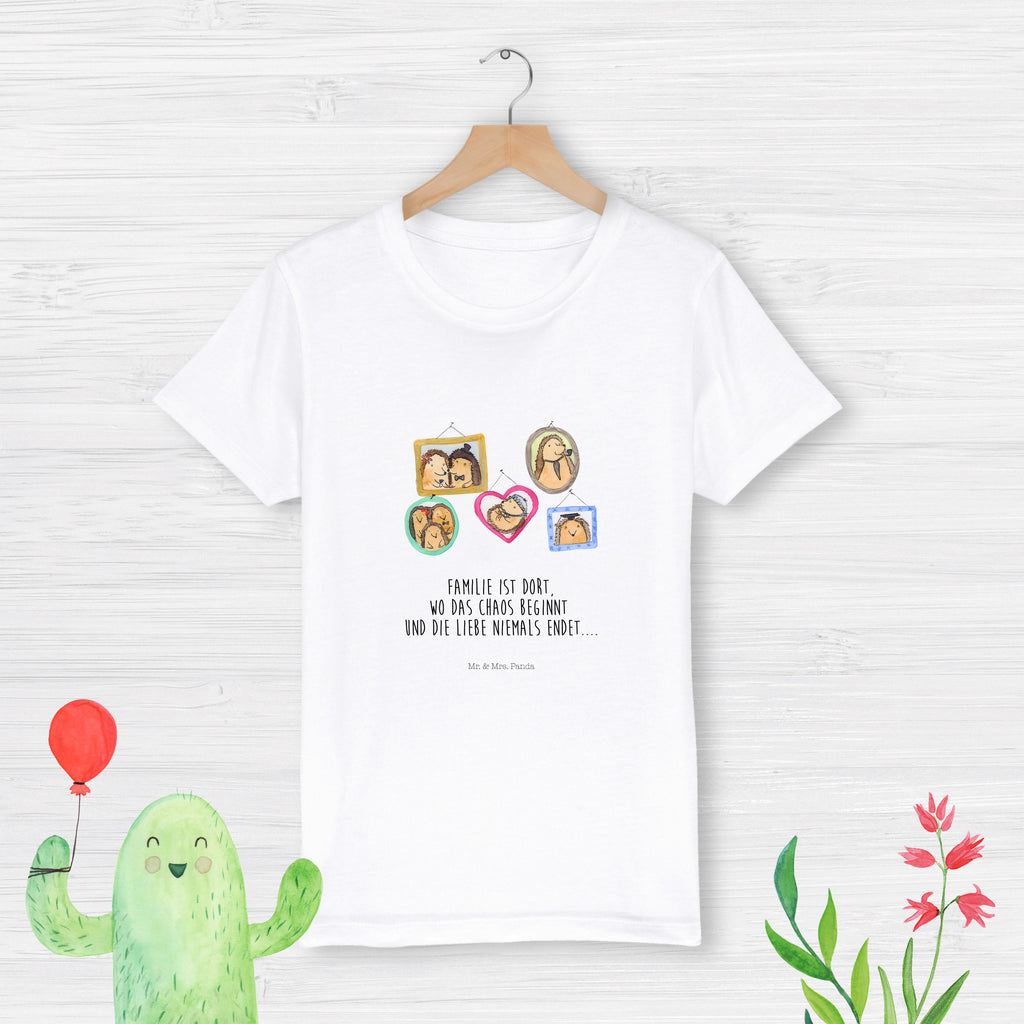 Organic Kinder T-Shirt Igel Familie Kinder T-Shirt, Kinder T-Shirt Mädchen, Kinder T-Shirt Jungen, Familie, Vatertag, Muttertag, Bruder, Schwester, Mama, Papa, Oma, Opa, Liebe, Igel, Bilder, Zusammenhalt, Glück