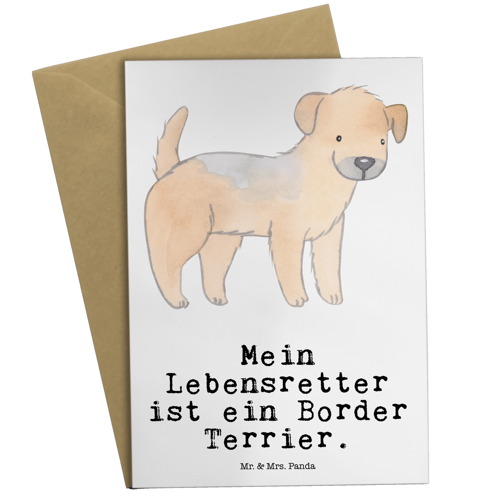 Grußkarte Border Terrier Lebensretter Grußkarte, Klappkarte, Einladungskarte, Glückwunschkarte, Hochzeitskarte, Geburtstagskarte, Karte, Ansichtskarten, Hund, Hunderasse, Rassehund, Hundebesitzer, Geschenk, Tierfreund, Schenken, Welpe, Border Terrier