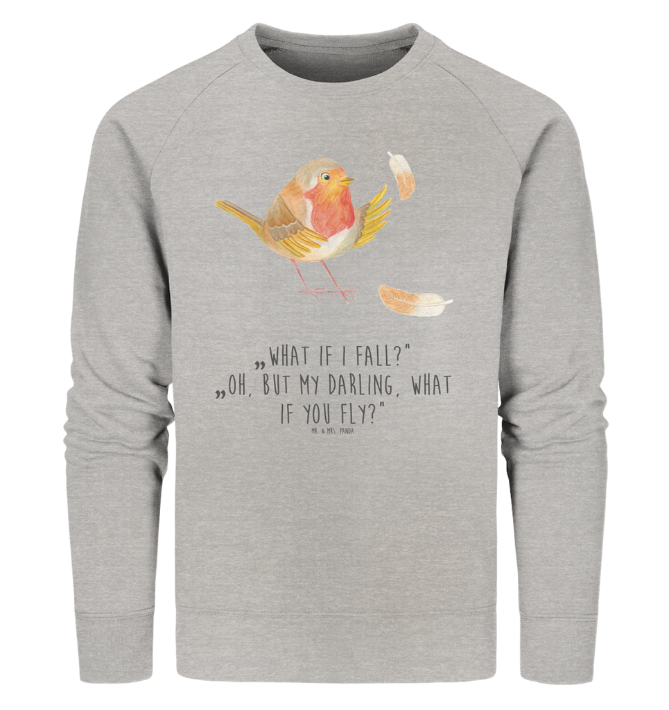 Organic Pullover Rotkehlchen Federn Pullover, Pullover Männer, Pullover Frauen, Sweatshirt, Sweatshirt Männer, Sweatshirt Frauen, Unisex, Tiermotive, Gute Laune, lustige Sprüche, Tiere, What if i fall, Rotkehlchen, Spruch Motivation, Spruch Mut, Vogel, Motivation Sprüche, Motivationsbilder, fliegen