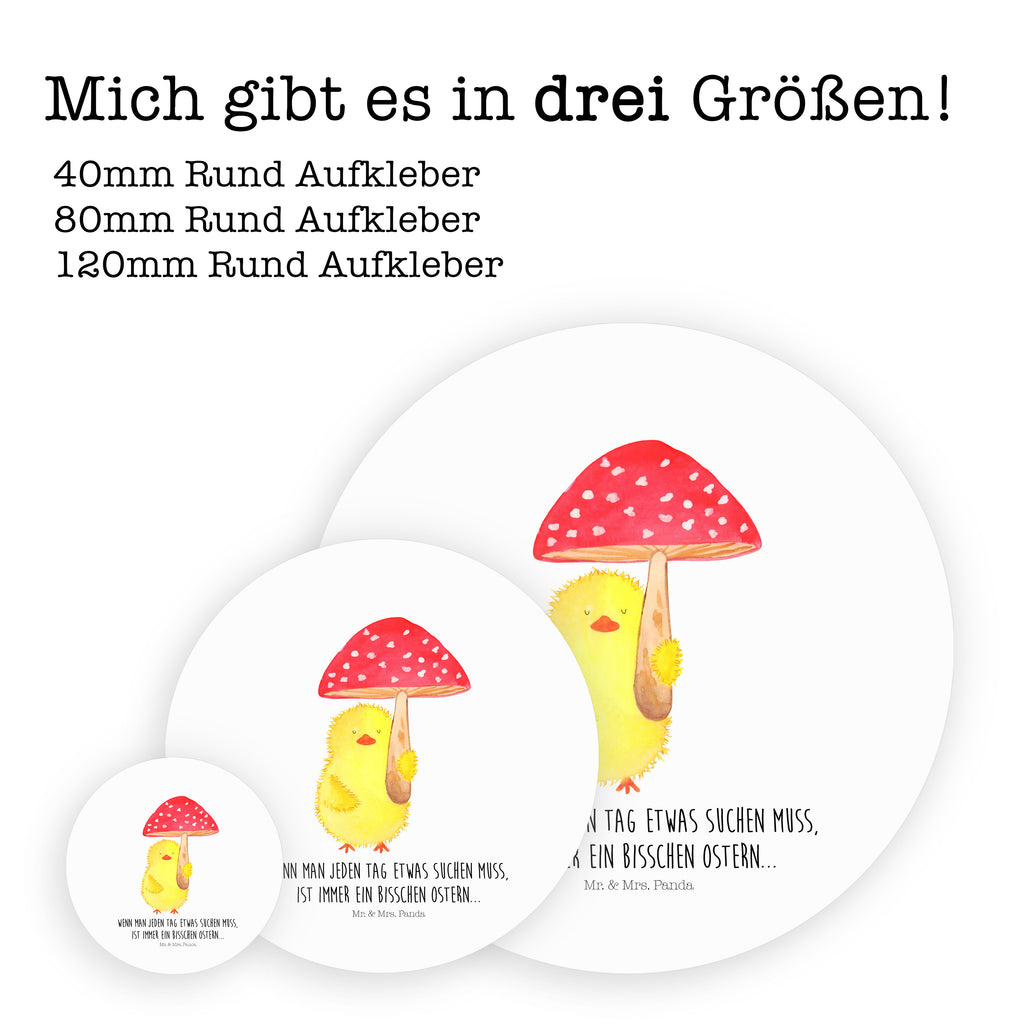 Rund Aufkleber Küken Fliegenpilz Sticker, Aufkleber, Etikett, Ostern, Osterhase, Ostergeschenke, Osternest, Osterdeko, Geschenke zu Ostern, Ostern Geschenk, Ostergeschenke Kinder, Ostern Kinder, Küken, Fliegenpilz, Glückspilz, Frohe Ostern, Ostergrüße