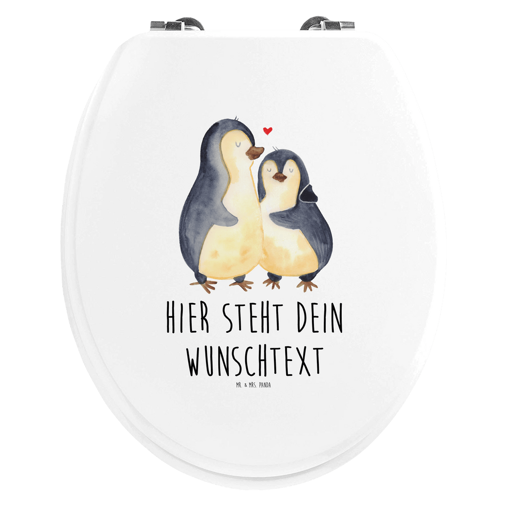 Personalisierter WC Sitz Motiv Pinguin umarmend Personalisierte Klobrille, Personalisierter Klodeckel, Personalisierter Toilettendeckel, Personalisierter WC-Sitz, Toilettendeckel mit Namen, WC Sitz mit Namen, Pinguin, Liebe, Liebespaar, Liebesbeweis, Liebesgeschenk, Verlobung, Jahrestag, Hochzeitstag, Hochzeit, Hochzeitsgeschenk