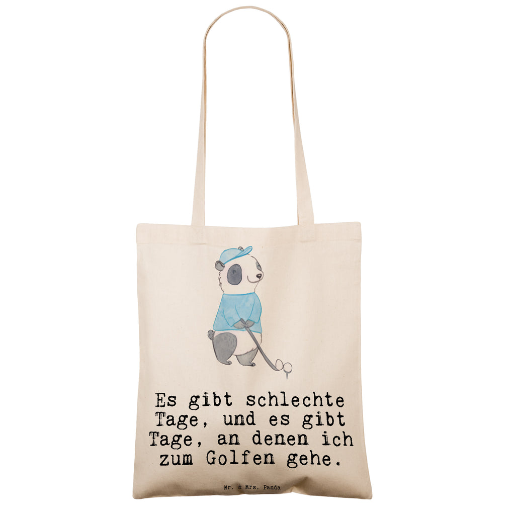 Tragetasche Panda Golfen Tage Beuteltasche, Beutel, Einkaufstasche, Jutebeutel, Stoffbeutel, Tasche, Shopper, Umhängetasche, Strandtasche, Schultertasche, Stofftasche, Tragetasche, Badetasche, Jutetasche, Einkaufstüte, Laptoptasche, Geschenk, Sport, Sportart, Hobby, Schenken, Danke, Dankeschön, Auszeichnung, Gewinn, Sportler, Golfen, Golf spielen, Golfplatz, Golfturnier, Golf Verein