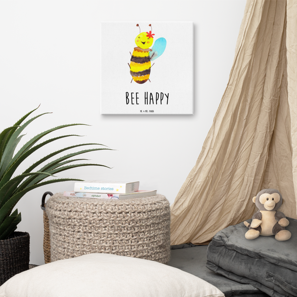 Leinwand Bild Biene Happy Leinwand, Bild, Kunstdruck, Wanddeko, Dekoration, Biene, Wespe, Hummel