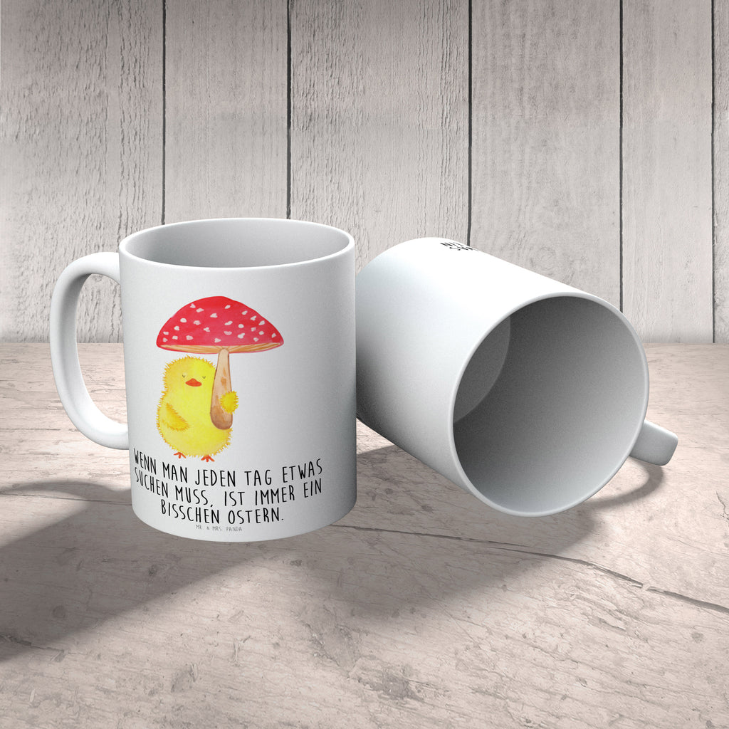 Tasse Küken Fliegenpilz Tasse, Kaffeetasse, Teetasse, Becher, Kaffeebecher, Teebecher, Keramiktasse, Porzellantasse, Büro Tasse, Geschenk Tasse, Tasse Sprüche, Tasse Motive, Kaffeetassen, Tasse bedrucken, Designer Tasse, Cappuccino Tassen, Schöne Teetassen, Ostern, Osterhase, Ostergeschenke, Osternest, Osterdeko, Geschenke zu Ostern, Ostern Geschenk, Ostergeschenke Kinder, Ostern Kinder, Küken, Fliegenpilz, Glückspilz, Frohe Ostern, Ostergrüße