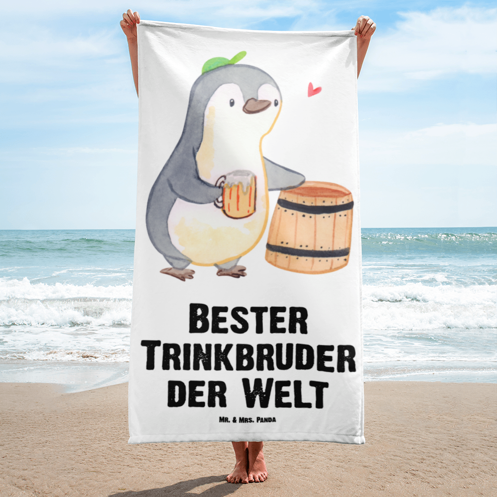 XL Badehandtuch Pinguin Bester Trinkbruder der Welt Handtuch, Badetuch, Duschtuch, Strandtuch, Saunatuch, für, Dankeschön, Geschenk, Schenken, Geburtstag, Geburtstagsgeschenk, Geschenkidee, Danke, Bedanken, Mitbringsel, Freude machen, Geschenktipp, Trinkbruder, Trinkkumpel, Kumpel, Saufkumpane, Kumpane, Trinken, Party, Kleinigkeit