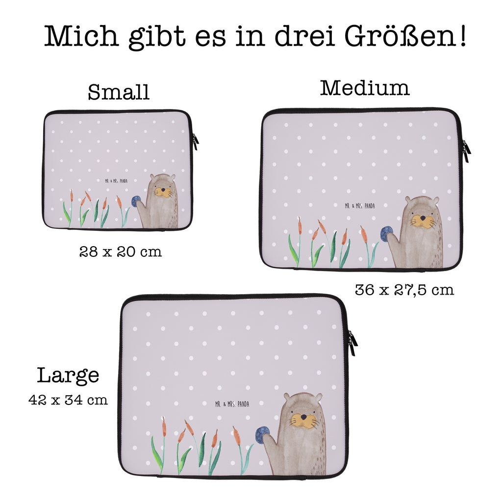 Notebook Tasche Otter Stein Notebook Tasche, Laptop, Computertasche, Tasche, Notebook-Tasche, Notebook-Reisehülle, Notebook Schutz, Otter, Fischotter, Seeotter, Otter Seeotter See Otter