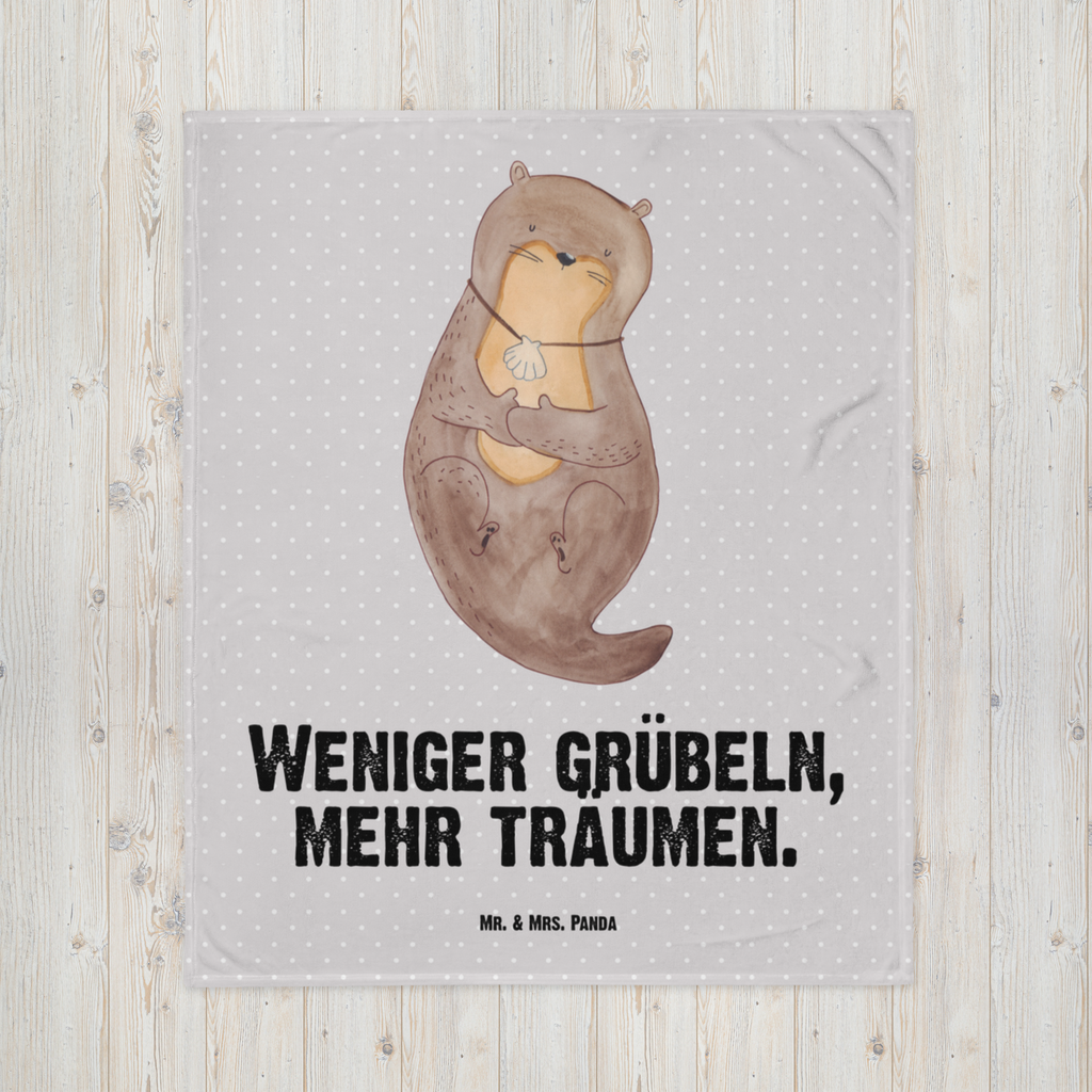 Babydecke Otter Muschel Babydecke, Babygeschenk, Geschenk Geburt, Babyecke Kuscheldecke, Krabbeldecke, Otter, Fischotter, Seeotter, Otterliebe, grübeln, träumen, Motivation, Tagträumen, Büro