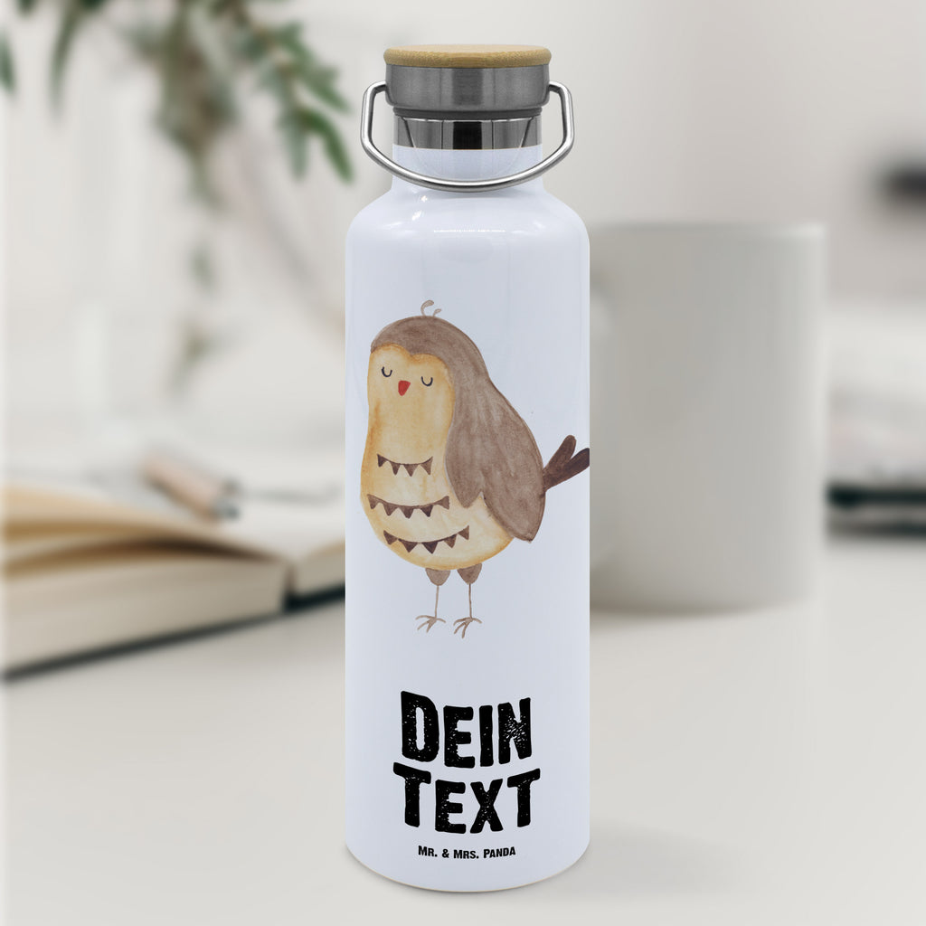 Personalisierte Trinkflasche Eule Zufrieden Personalisierte Trinkflasche, Trinkflasche mit Namen, Trinkflasche bedrucken, Flasche personalisiert, Trinkflasch mit Aufdruck, Trinkflasche Werbegeschenk, Namensaufdruck Trinkflasche, Sportflasche personalisiert, Trinkflasche Sport, Eule, Eule Spruch, Eule deko, Owl, Liebe Spruch, Romantisch, Wortspiel lustig, Spruch schön, Geschenk Hochzeitstag