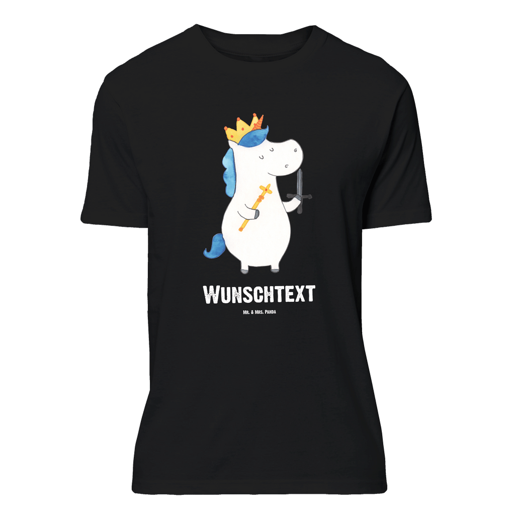 Personalisiertes T-Shirt Einhorn König mit Schwert T-Shirt Personalisiert, T-Shirt mit Namen, T-Shirt mit Aufruck, Männer, Frauen, Wunschtext, Bedrucken, Einhorn, Einhörner, Einhorn Deko, Pegasus, Unicorn, König, Ritter, Mittelalter