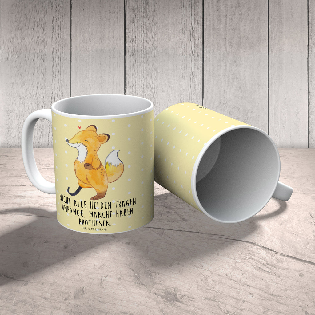 Tasse Fuchs Beinprothese Tasse, Kaffeetasse, Teetasse, Becher, Kaffeebecher, Teebecher, Keramiktasse, Porzellantasse, Büro Tasse, Geschenk Tasse, Tasse Sprüche, Tasse Motive, Kaffeetassen, Tasse bedrucken, Designer Tasse, Cappuccino Tassen, Schöne Teetassen, Fuchs, Amputation, Beimamputation, Beinprothese