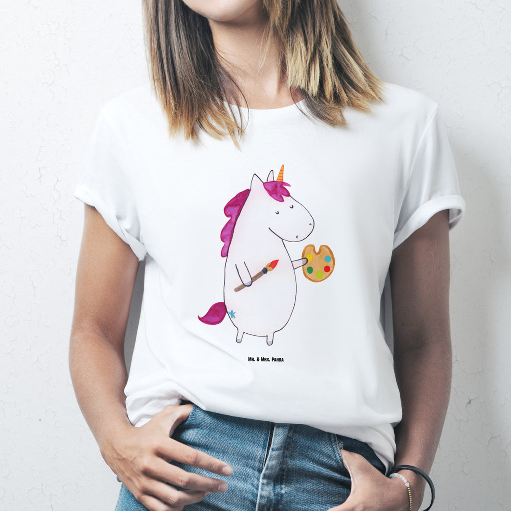 T-Shirt Standard Einhorn Künstler T-Shirt, Shirt, Tshirt, Lustiges T-Shirt, T-Shirt mit Spruch, Party, Junggesellenabschied, Jubiläum, Geburstag, Herrn, Damen, Männer, Frauen, Schlafshirt, Nachthemd, Sprüche, Einhorn, Einhörner, Einhorn Deko, Pegasus, Unicorn, Englisch, Künstler, Artist, Malen, Zeichnen, Welt, Farbe, Stift, Pinsel, Geschenk, Maler