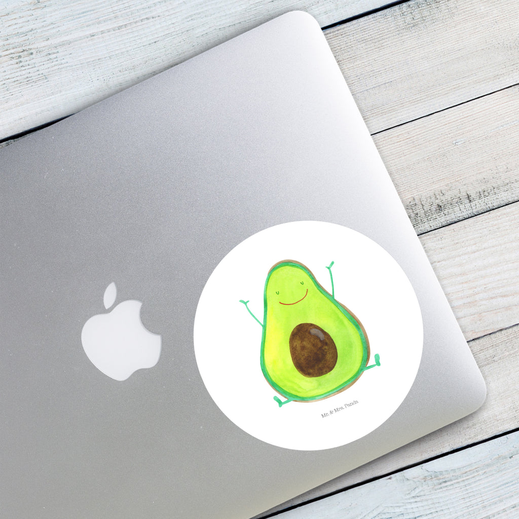 Rund Aufkleber Avocado Glücklich Sticker, Aufkleber, Etikett, Avocado, Veggie, Vegan, Gesund, Chaos