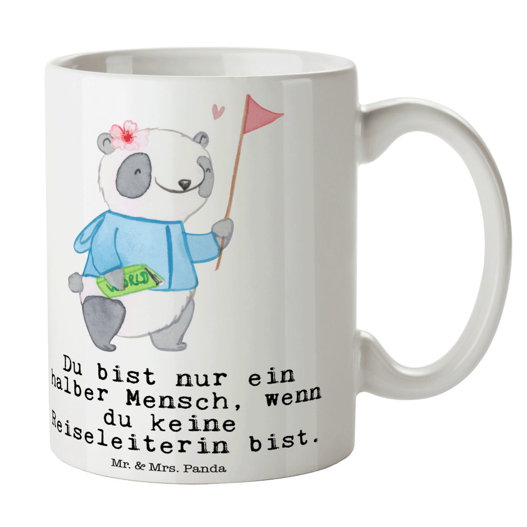 Tasse Reiseleiterin mit Herz Tasse, Kaffeetasse, Teetasse, Becher, Kaffeebecher, Teebecher, Keramiktasse, Porzellantasse, Büro Tasse, Geschenk Tasse, Tasse Sprüche, Tasse Motive, Kaffeetassen, Tasse bedrucken, Designer Tasse, Cappuccino Tassen, Schöne Teetassen, Beruf, Ausbildung, Jubiläum, Abschied, Rente, Kollege, Kollegin, Geschenk, Schenken, Arbeitskollege, Mitarbeiter, Firma, Danke, Dankeschön