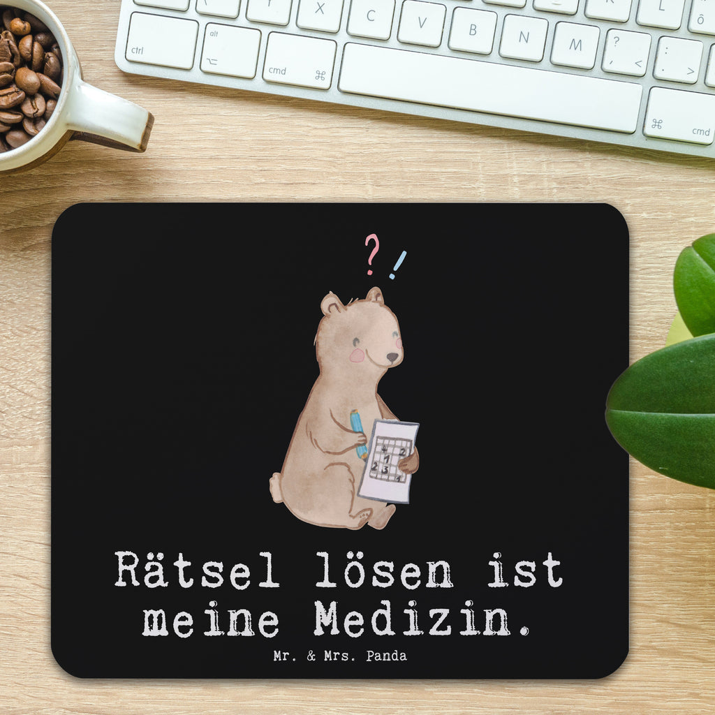 Mauspad Bär Rätsel lösen Medizin Mousepad, Computer zubehör, Büroausstattung, PC Zubehör, Arbeitszimmer, Mauspad, Einzigartiges Mauspad, Designer Mauspad, Mausunterlage, Mauspad Büro, Geschenk, Sport, Sportart, Hobby, Schenken, Danke, Dankeschön, Auszeichnung, Gewinn, Sportler, Rätsel lösen, Kreuzworträtsel lösen, Knobeln, Gedächtnistraining, Gedächtnissport