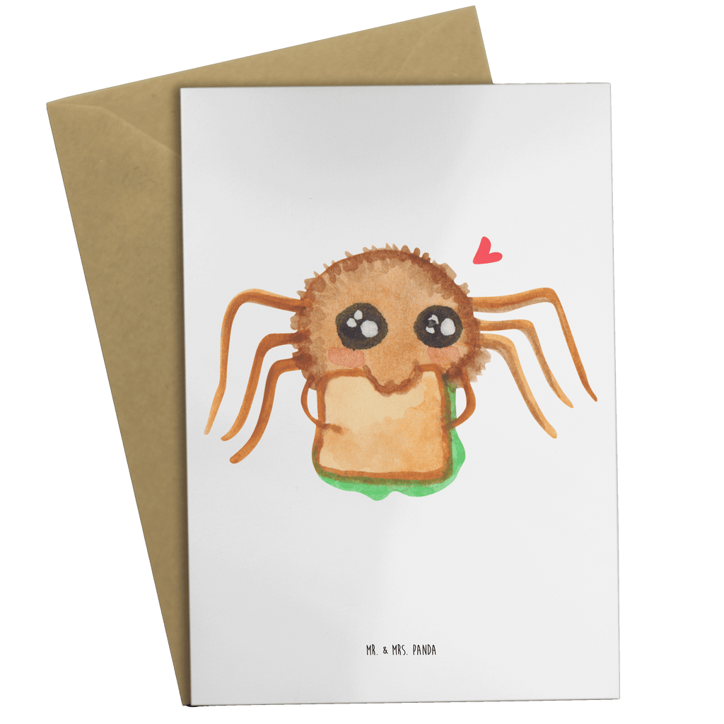 Grußkarte Spinne Agathe Sandwich Grußkarte, Klappkarte, Einladungskarte, Glückwunschkarte, Hochzeitskarte, Geburtstagskarte, Karte, Ansichtskarten, Spinne Agathe, Spinne, Agathe, Videos, Merchandise, Glück, Mut, Hungrig, Verfressen, Lebensfreude, Alles wird gut, Hunger