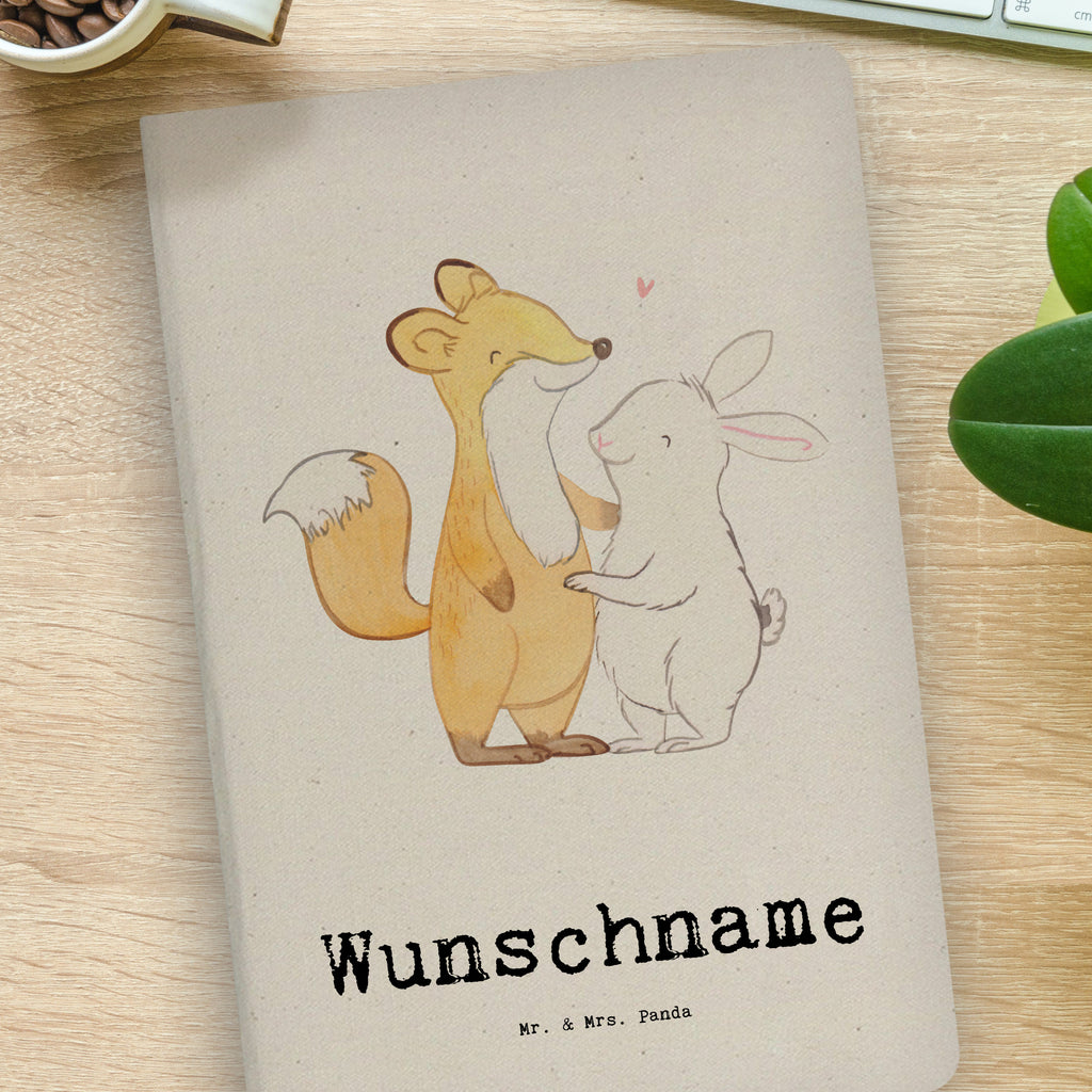 DIN A4 Personalisiertes Notizbuch Fuchs Hase Freunde treffen Personalisiertes Notizbuch, Notizbuch mit Namen, Notizbuch bedrucken, Personalisierung, Namensbuch, Namen, Geschenk, Sport, Sportart, Hobby, Schenken, Danke, Dankeschön, Auszeichnung, Gewinn, Sportler, Freunde treffen